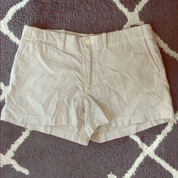 Ralph Lauren sz 6 brown/white 3.25” inseam shorts - Picture 1 of 4